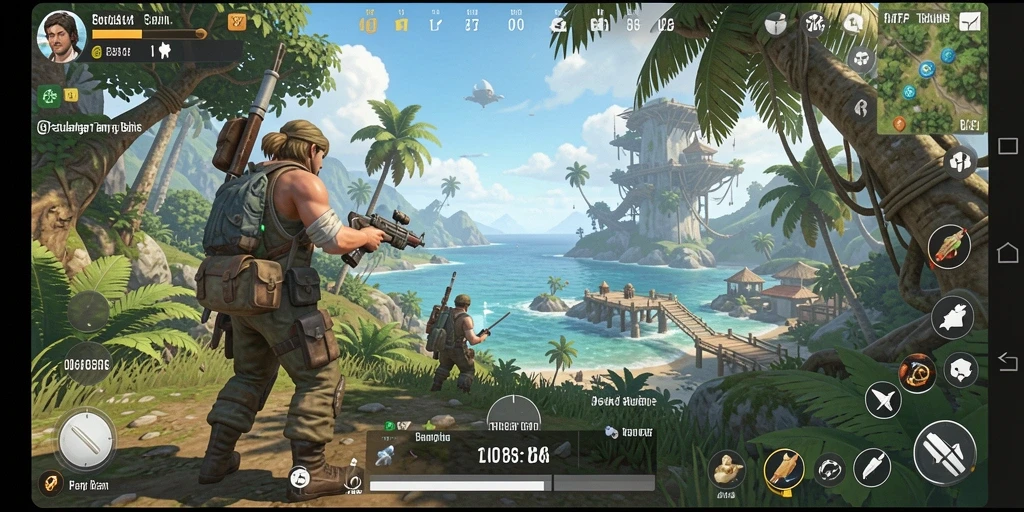 Gameplay seru di dunia terbuka 47F dengan berbagai petualangan.