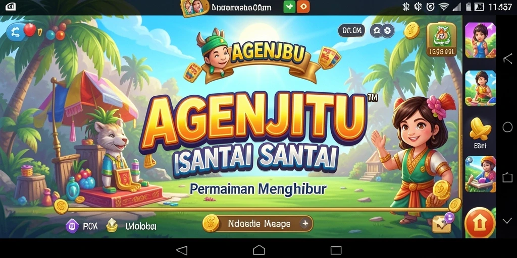 Screenshot AGENJITU menunjukkan gameplay yang mengasyikkan dan penuh warna.