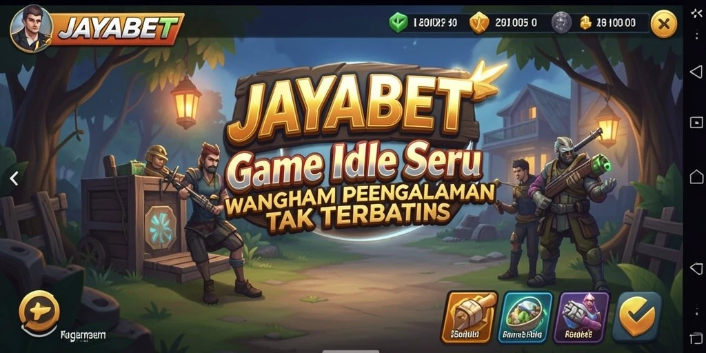 Screenshot utama JAYABET menampilkan pemain yang menikmati gameplay Idle.