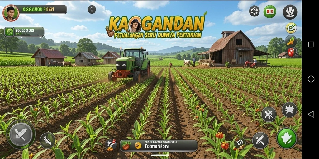 Screenshot KAGANDAN menampilkan gameplay menarik saat bertani.