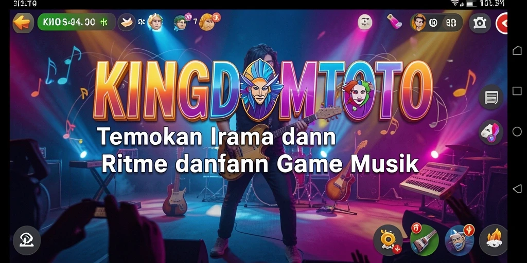 Tampilan gameplay KINGDOMTOTO dengan irama musik yang menarik.