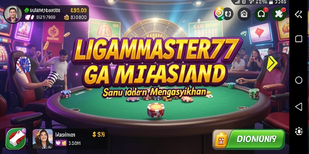 Tampilan gameplay seru dan mendebarkan dalam LIGAMASTER77.
