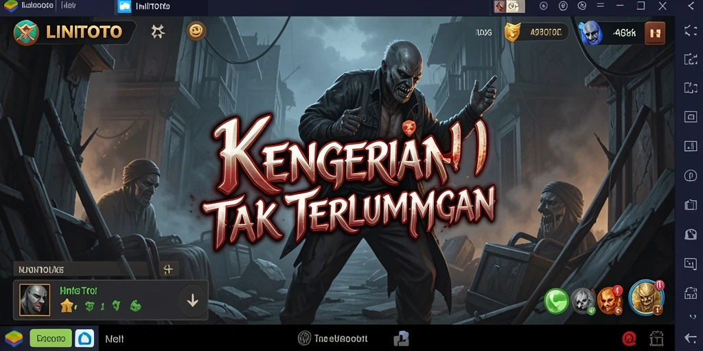 Tampilan gameplay menyeramkan dari LINITOTO dengan suasana mencekam.