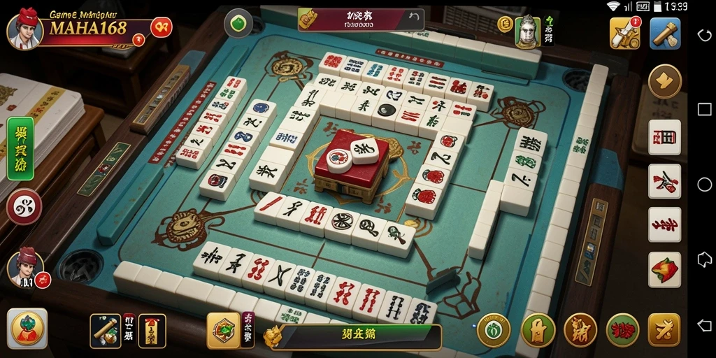 Tampilan menarik dari gameplay Mahjong di MAHA168.