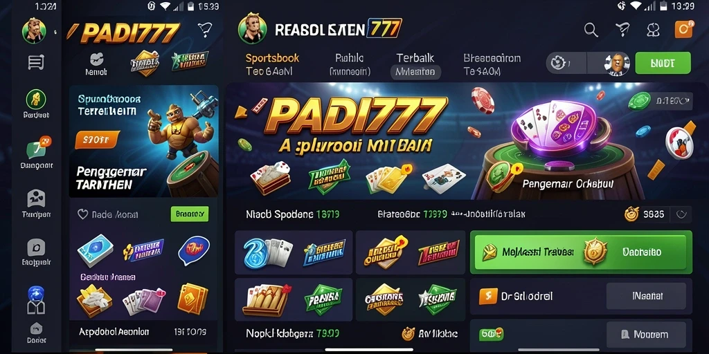 Tampilan antarmuka PADI777 yang intuitif dengan pilihan taruhan yang variatif.