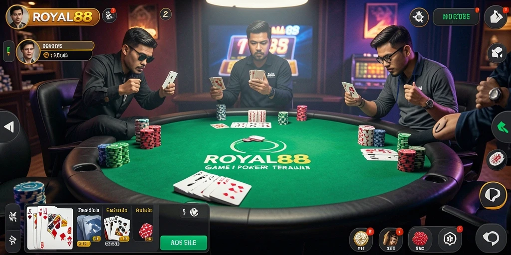 Screenshot gameplay ROYAL88 menampilkan aksi seru poker.
