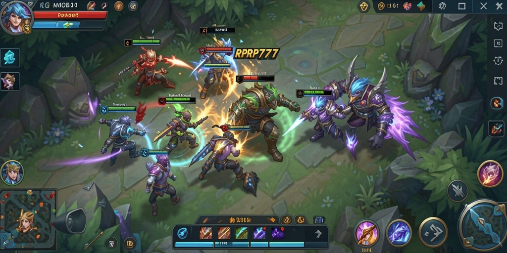 Gameplay MOBA yang seru dan mendebarkan di RPRP777.