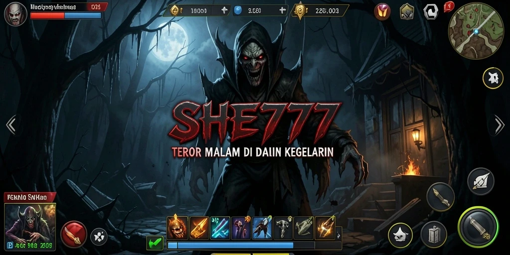 Gameplay <strong>SHE777</strong> yang menegangkan dengan atmosfer Horror yang mencekam.