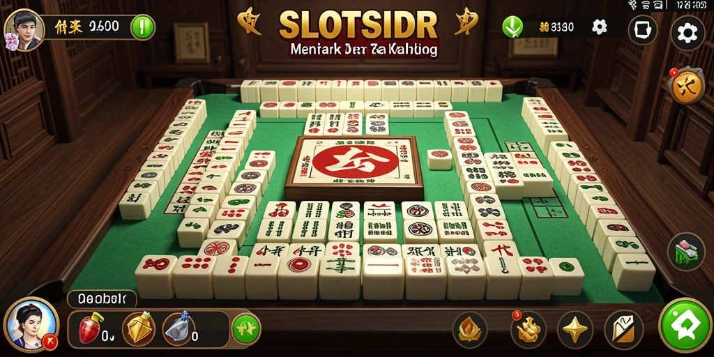 Screenshot utama gameplay Mahjong SLOTSIDR yang menegangkan.