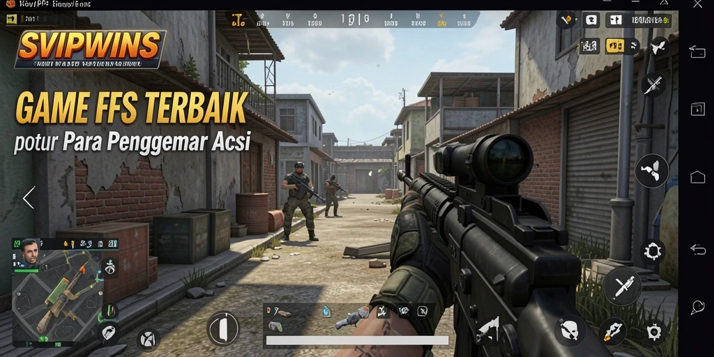 Screenshot gameplay SVIPWINS menampilkan pertempuran intens dan aksi mendebarkan.