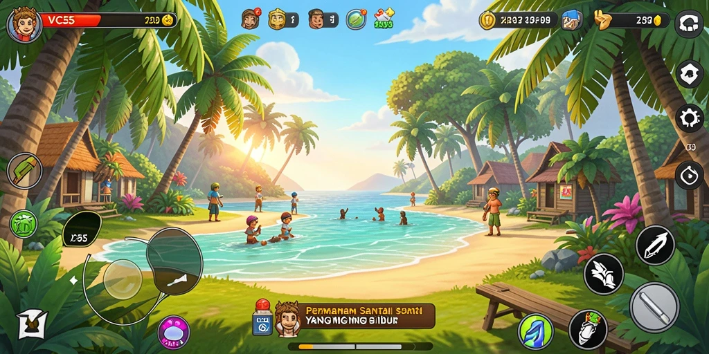 Tangkapan layar permainan VC55 yang menunjukkan gameplay santai dan menarik.
