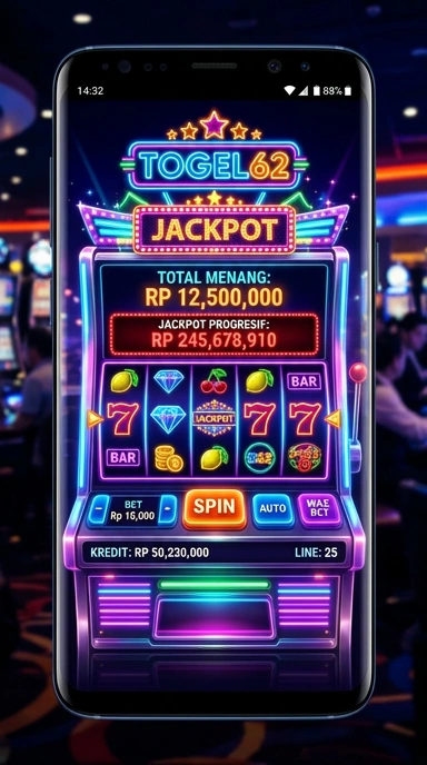 Tangkapan layar dari aplikasi togel62 yang memperlihatkan antarmuka pengguna yang menarik.
